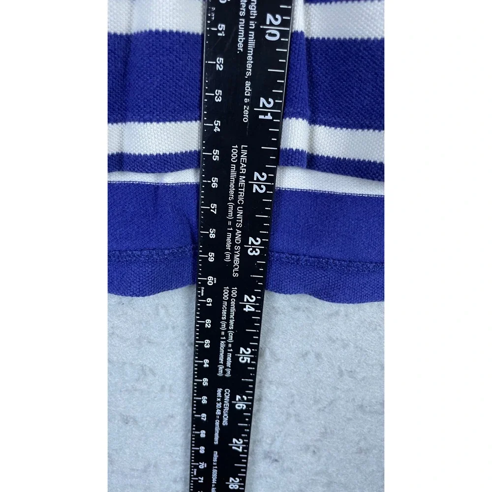 Polo Ralph Lauren Polo Shirt Mens S Blue White Striped Excellent Short Sleeve